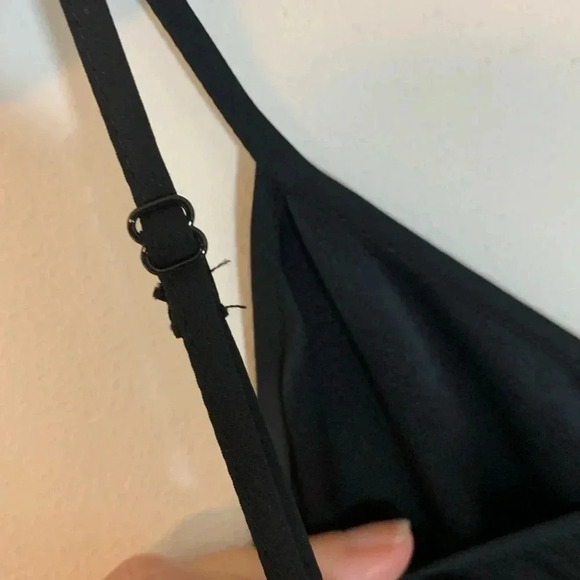 Parker Jumpsuit V Neck Ruched Hem Size XS 100% Silk Black - Picture 8 of 10